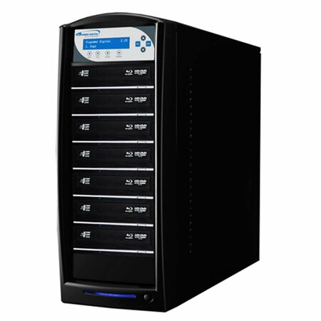 VINPOWER DIGITAL SharkBlu HDD to 7 Target BDXL Blu-ray DVD CD Disc Duplicator Tower with 500GB Hard Drive SharkBlu-S7T-XL-BK